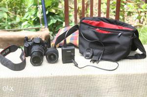 Black Canon EOS DSLR Camera Set