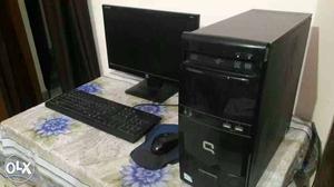 Black Compaq Flat Screen Computer Monitor Computer Se
