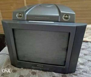 Gray Front-speaker CRT TV