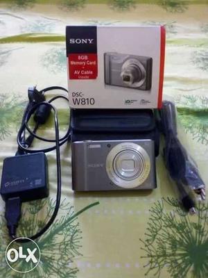 Gray Sony 20mp digital camera,8gb memory +AV