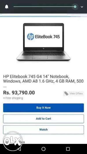 HP Elitebook 745 G4 14" Notebook new  fingerprint