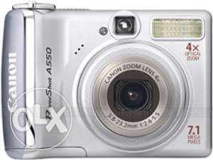 Silver Canon Power Shot A550 Digital Camera