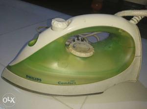 White And Green Philips Clothes steam Iron