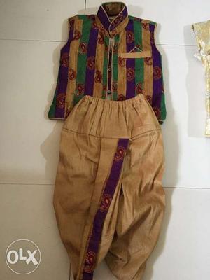 1 year baby functional dhoti dress