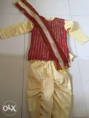 2 to 3 year old Toddlers functional dhoti dress