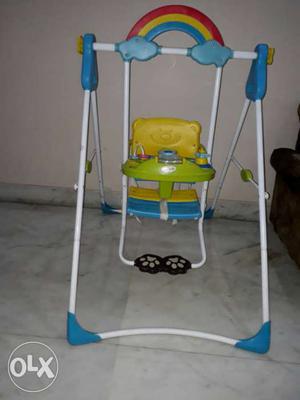 3 month old untouched baby swing with lights of
