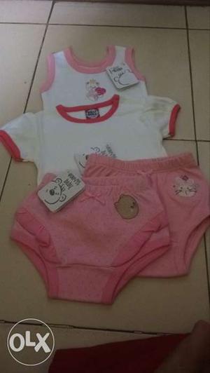 6-9 mnth baby girl undergarment set