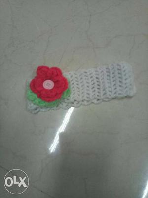 Baby handmade hairband with two flowers... for