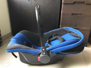 Baby's Black And Blue Car Seat Carrier
