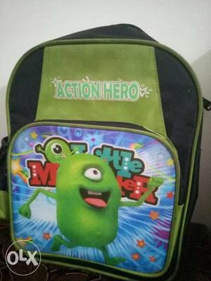Black And Green Action Hero Backpack