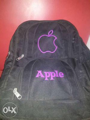 Black And Purple Apple Backpack