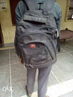 Black Backpack School Bag Carry Bag ASM.. One yaer old..
