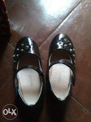 Black Patent Leather Mary Jane Flat Shoes