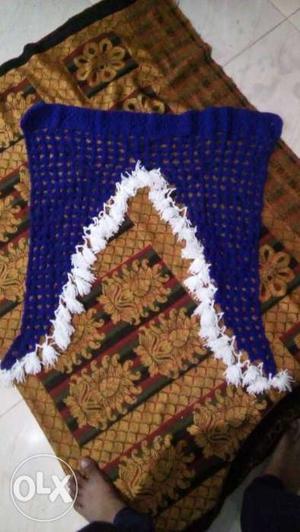 Blue And White Knitted Textile