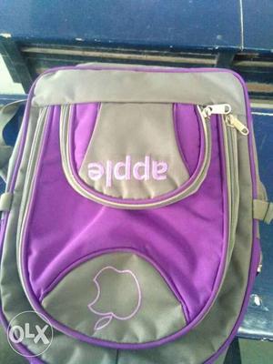 Gray And Purple Apple Backpack Only 5 Days old