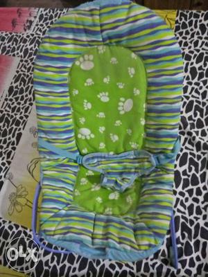 Green And Teal Paw Print Bouncer