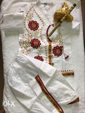 New: Krishna Dress with Mukut n Bansuri available at