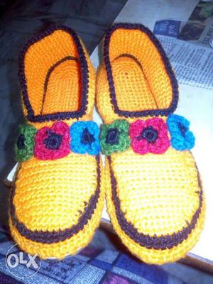 New handmade woolen shoes for 6 to 7 no slippers