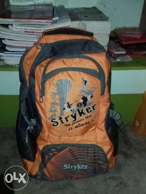 Orange And Black Stryker Backpack