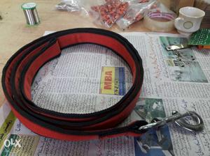 Red And Black Leather Harness