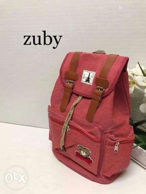 Red And Brown Zuby Backpack