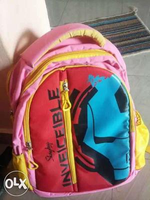 Red And Pink Inveiceible Backpack