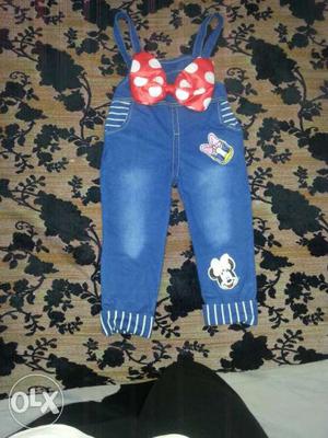 Toddler's Blue Minnie Mouse Romper Pants