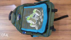 Toddler's Green And Blue Backpack