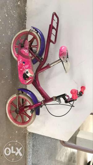 Toddler's Red And Pink Bicycle
