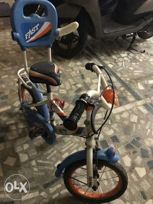 Toddler's White And Blue Bicycle