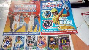 World Cricket collection books and 6 cricket attax trading