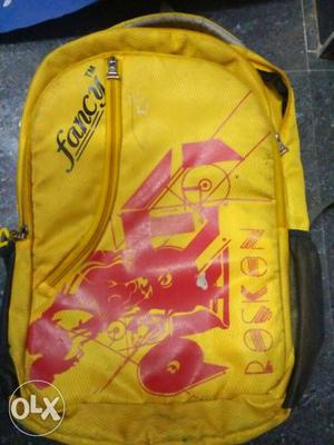 Yellow And Pink Fancy Backpack