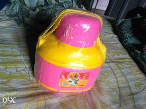 Yellow And Pink Plastic Container