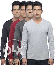 4 V-Neck T shirts at rs. 650. sizes available: