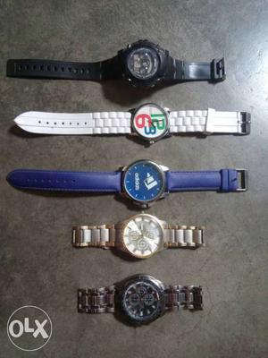 5 watches in good condition