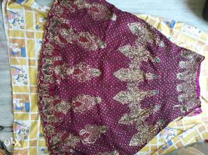 A mazenta lahanga with dupatta and blouse...