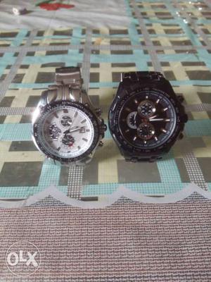 Black And Silver Wrist Watches