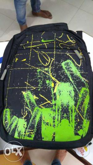 Black Yellow And Green Backpack