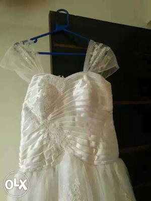 Bridal Gown or dress with bucrum,gloves, veil and