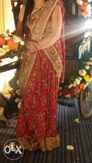 Bridal Red Lehnga Choli with Dupatta