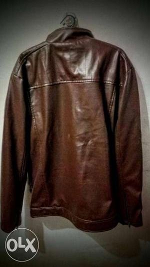 Brown leather jacket. Good condition. Inside