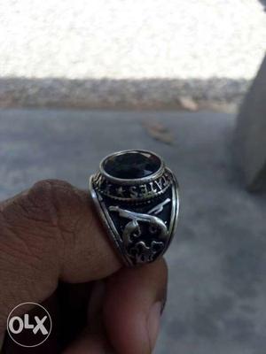 Diamond Embellished Silver Ring