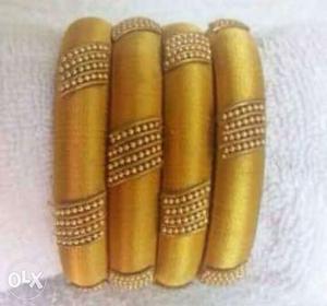 Four Silk Threaded Bangles