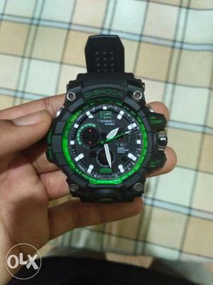 G-Shock black&green watch