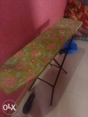 Green And Pink Floral Clothes Iron Table
