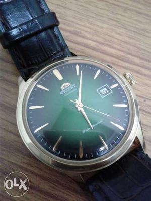 Orient Bambino V4 Green dial Automatic movement watch.