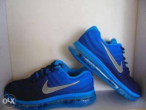 Pair of Blue Nike Airmax 