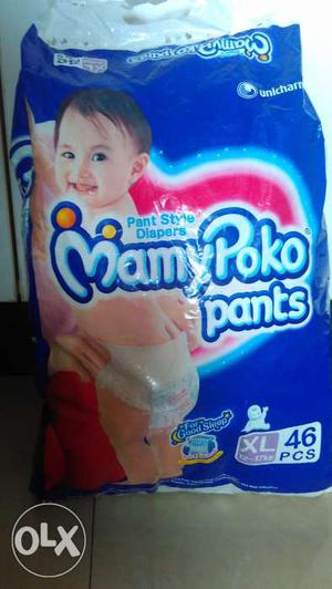 Pant style xl diapers. 30 in number. mamy poko
