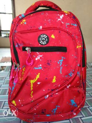 Pymo red color school bag