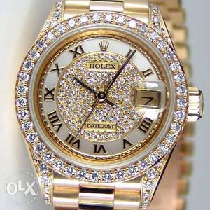 Rolex diamond watch.